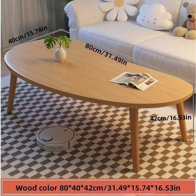 Modern Style Small Coffee Table, Minimalist Solid Wood Design, Durable Wooden Structure, Moon Arc-shaped End Table\u002Fsofa Side Table\u002Fliving Room Table, For Living Room, Dining Room, Gifts And Outdoor Space.