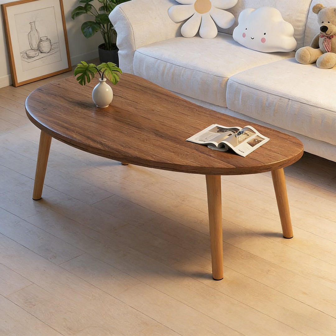 Modern Minimalist Solid Wood Coffee Table | Natural Wood Grain, Versatile Decor for Living Room Small Apartments, Space-Saving Design, Perfect Gift