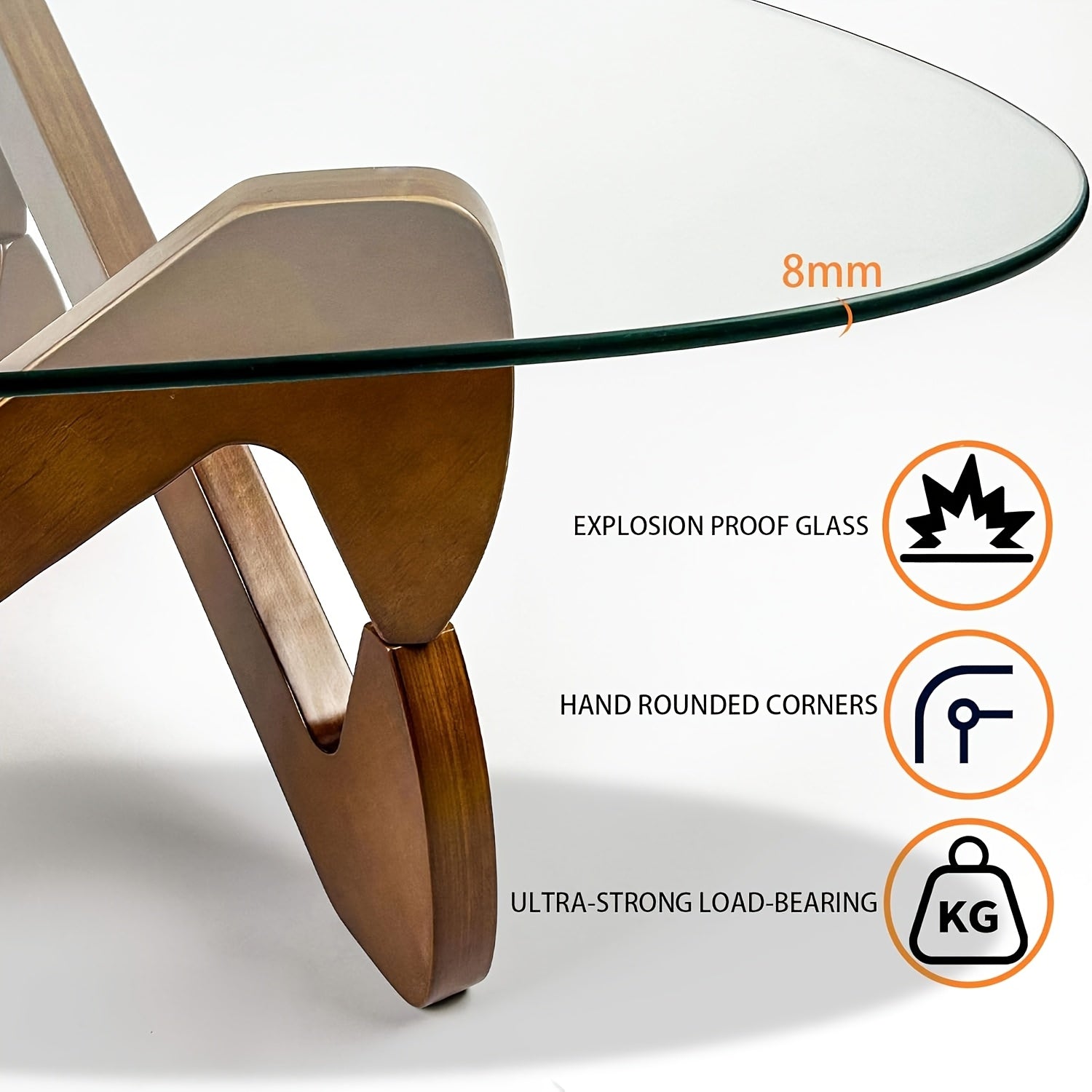 Contemporary Walnut Coffee Table for Living Spaces, Compact And Chic, Ideal for Bedrooms, Living Rooms, Reception Areas, And Offices (Medium Size)